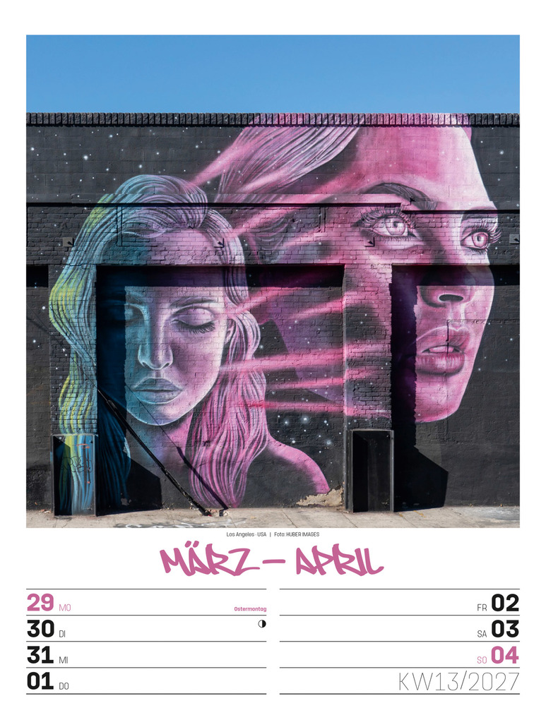 Weitere Ansicht: Street Art Wochenplaner Kalender 2027 | Ackermann Kunstverlag GmbH