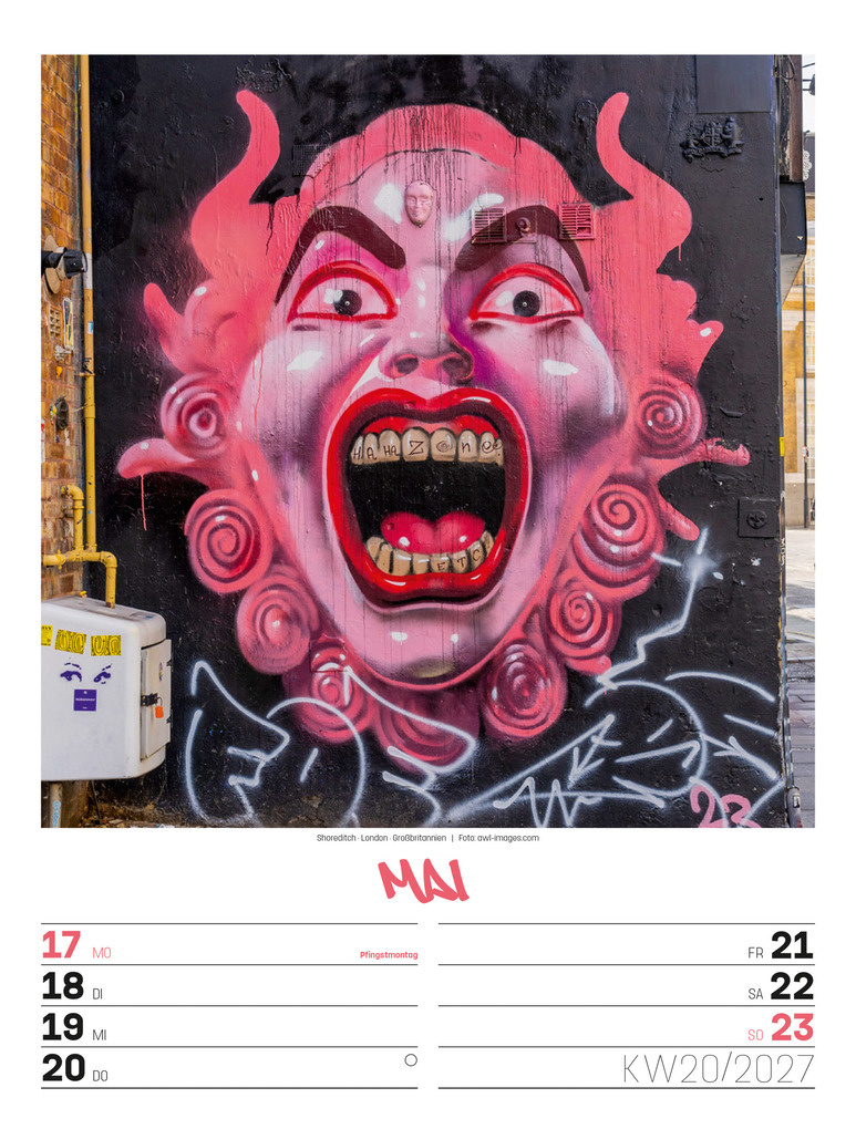 Weitere Ansicht: Street Art Wochenplaner Kalender 2027 | Ackermann Kunstverlag GmbH