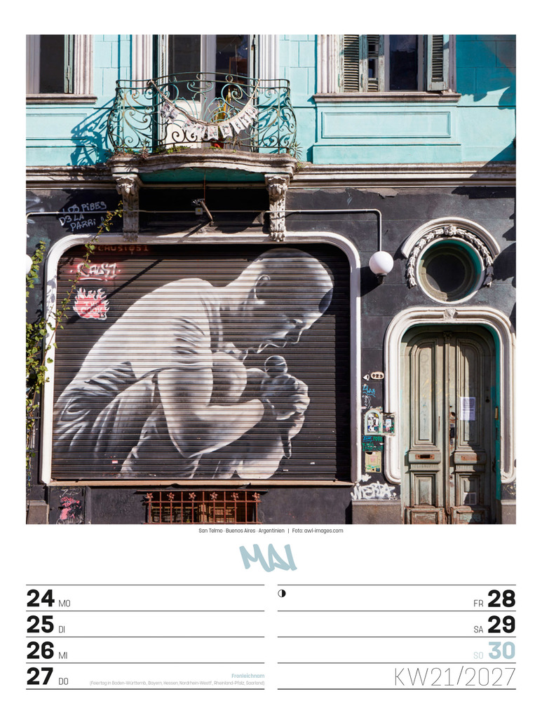 Weitere Ansicht: Street Art Wochenplaner Kalender 2027 | Ackermann Kunstverlag GmbH