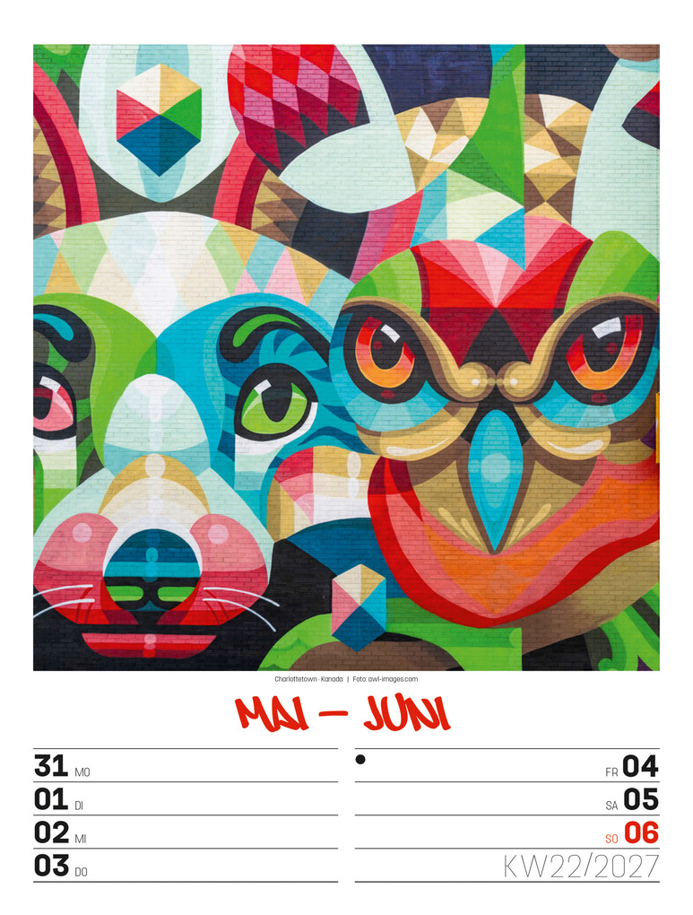 Weitere Ansicht: Street Art Wochenplaner Kalender 2027 | Ackermann Kunstverlag GmbH