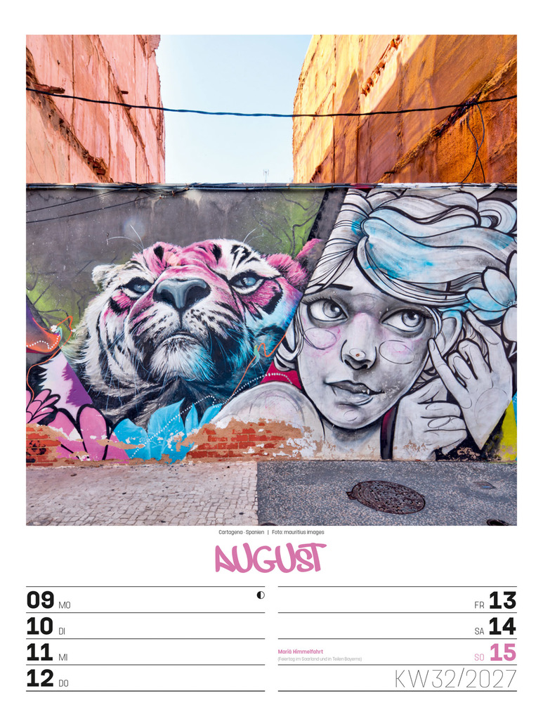 Weitere Ansicht: Street Art Wochenplaner Kalender 2027 | Ackermann Kunstverlag GmbH