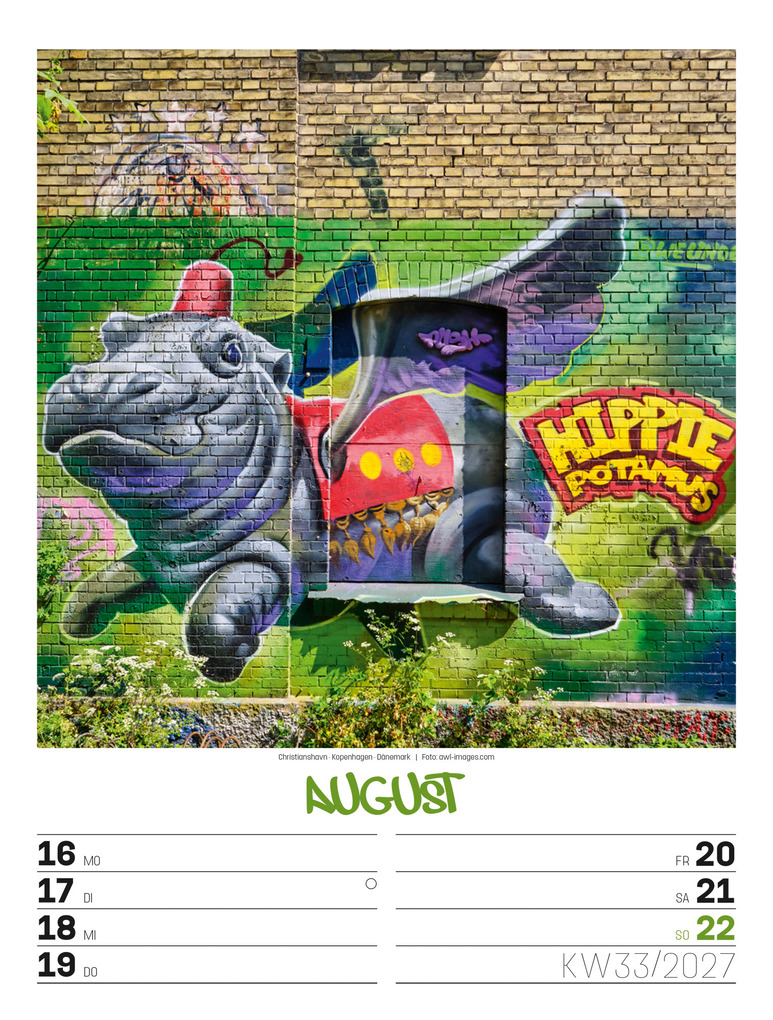 Weitere Ansicht: Street Art Wochenplaner Kalender 2027 | Ackermann Kunstverlag GmbH