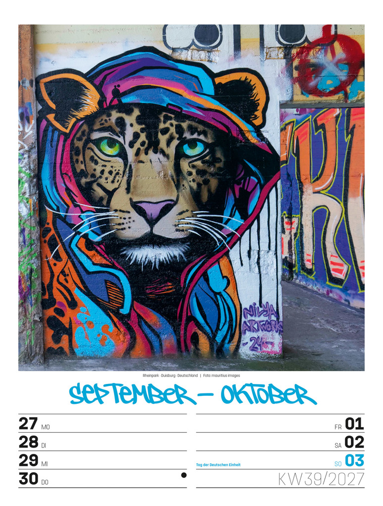 Weitere Ansicht: Street Art Wochenplaner Kalender 2027 | Ackermann Kunstverlag GmbH