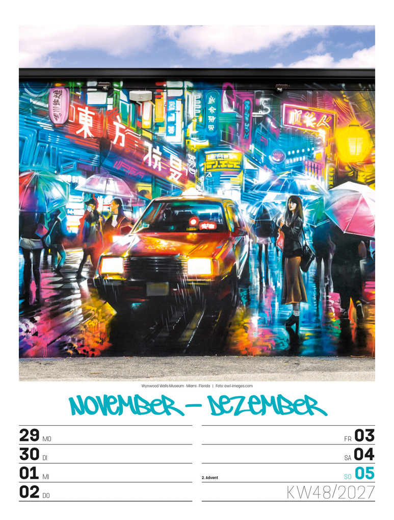 Weitere Ansicht: Street Art Wochenplaner Kalender 2027 | Ackermann Kunstverlag GmbH