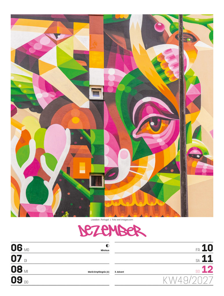 Weitere Ansicht: Street Art Wochenplaner Kalender 2027 | Ackermann Kunstverlag GmbH