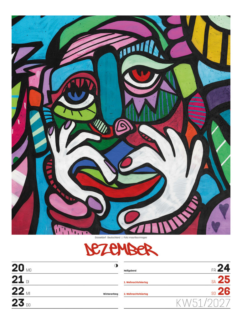 Weitere Ansicht: Street Art Wochenplaner Kalender 2027 | Ackermann Kunstverlag GmbH