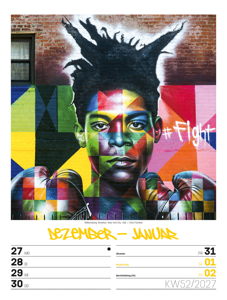 Weitere Ansicht: Street Art Wochenplaner Kalender 2027 | Ackermann Kunstverlag GmbH
