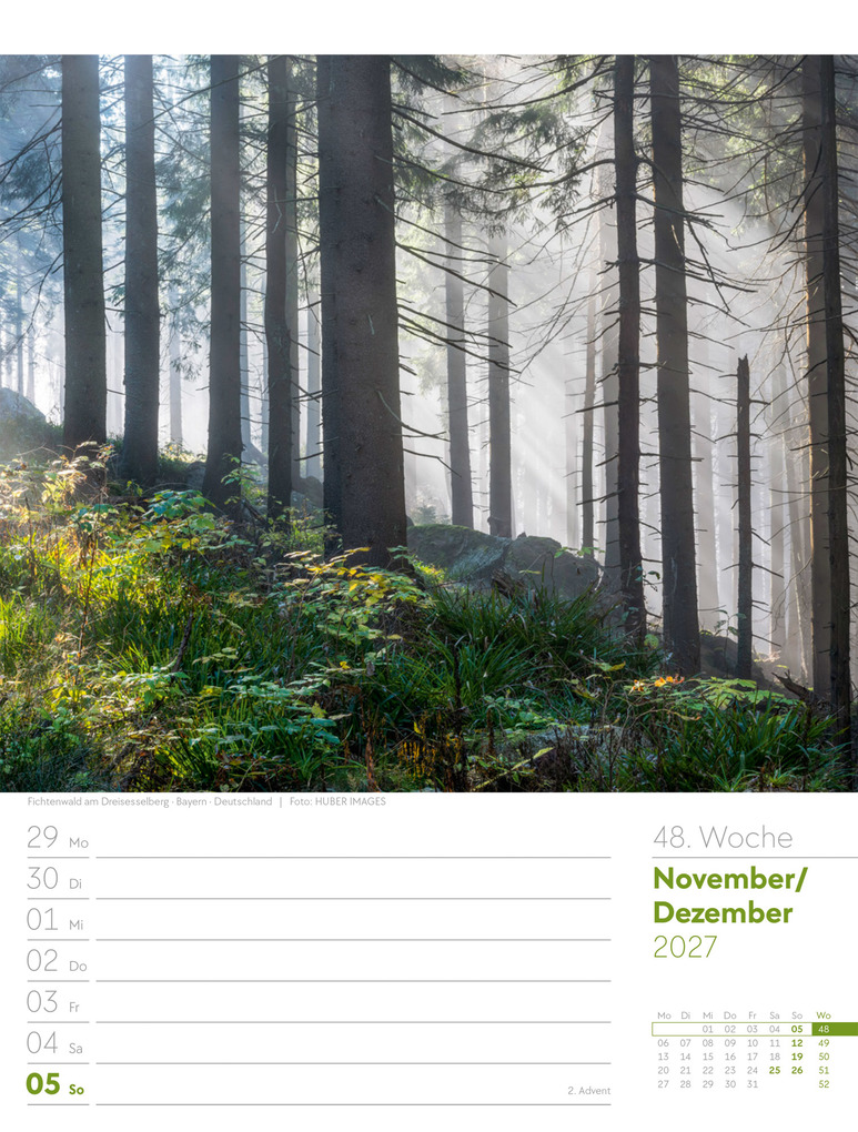 Weitere Ansicht: Unser Wald Wochenplaner Kalender 2027 | Ackermann Kunstverlag GmbH