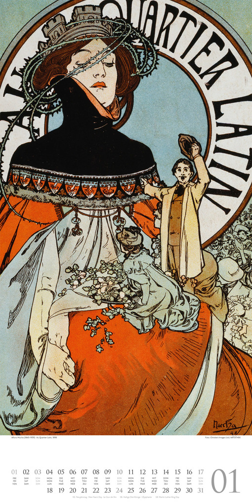 Weitere Ansicht: Alfons Mucha Kalender 2027 | Alfons Mucha, Ackermann Kunstverlag GmbH