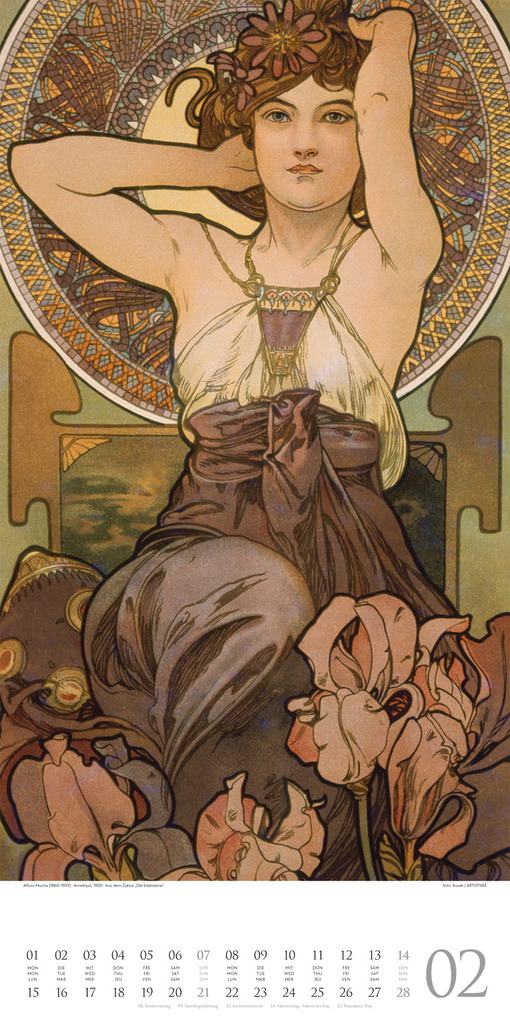 Weitere Ansicht: Alfons Mucha Kalender 2027 | Alfons Mucha, Ackermann Kunstverlag GmbH