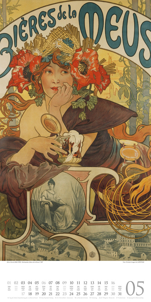 Weitere Ansicht: Alfons Mucha Kalender 2027 | Alfons Mucha, Ackermann Kunstverlag GmbH