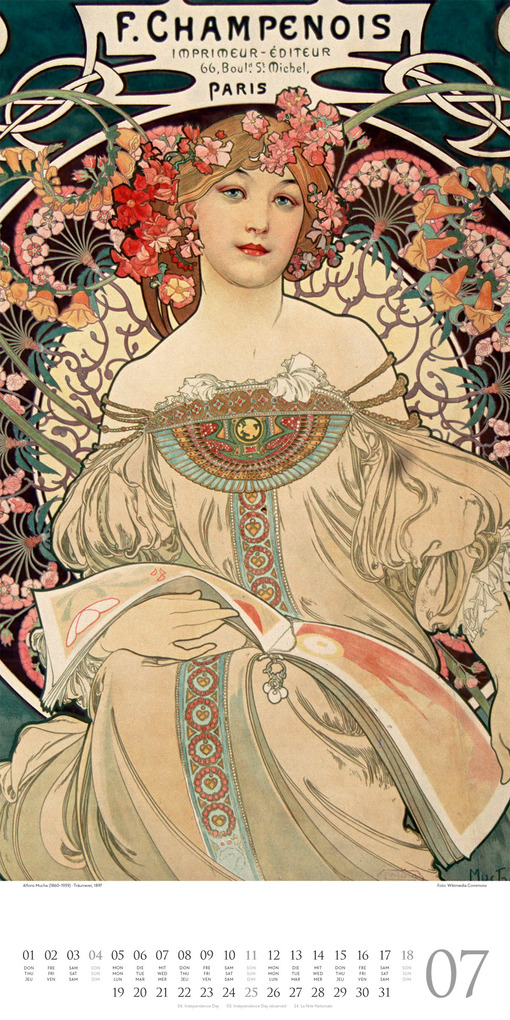 Weitere Ansicht: Alfons Mucha Kalender 2027 | Alfons Mucha, Ackermann Kunstverlag GmbH