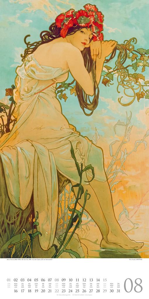Weitere Ansicht: Alfons Mucha Kalender 2027 | Alfons Mucha, Ackermann Kunstverlag GmbH