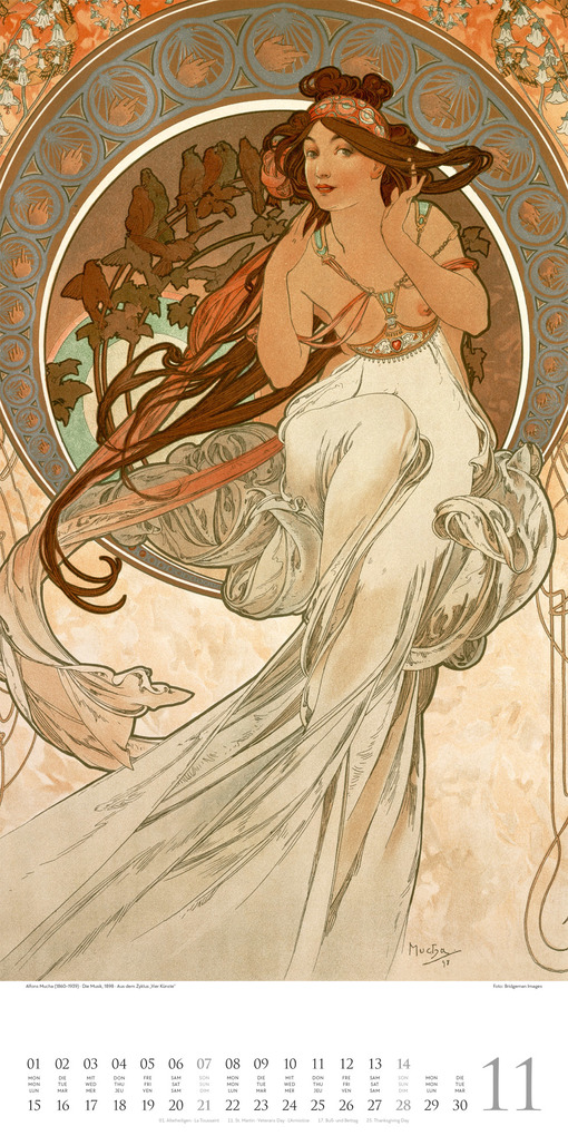 Weitere Ansicht: Alfons Mucha Kalender 2027 | Alfons Mucha, Ackermann Kunstverlag GmbH