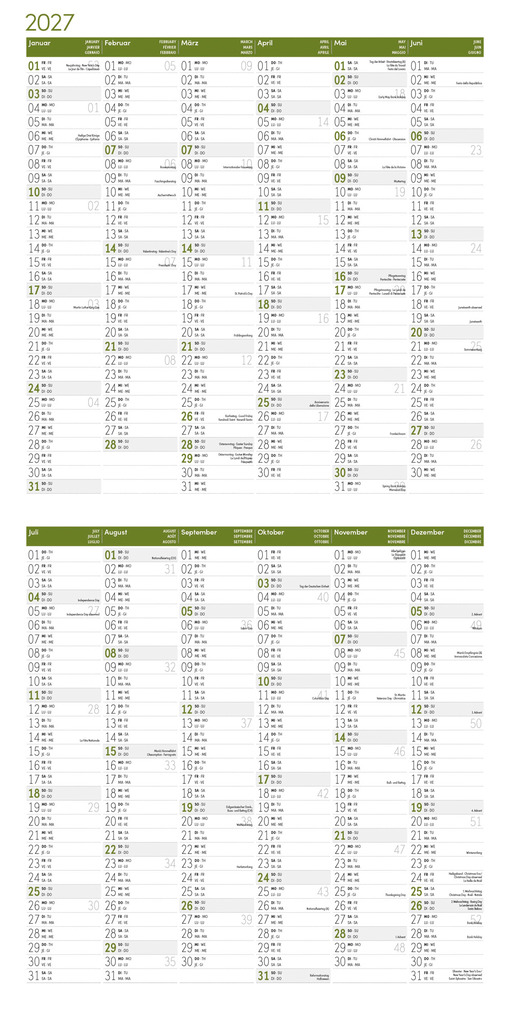 Weitere Ansicht: Bäume Kalender 2027 - 30x30 - Art12 | Ackermann Kunstverlag GmbH