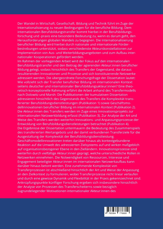 Weitere Ansicht: Internationaler Berufsbildungstransfer | Lisa Meyne