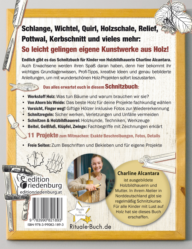 Weitere Ansicht: Das Schnitzbuch für Kinder - Mit Holzbildhauerei | Charline Alcantara