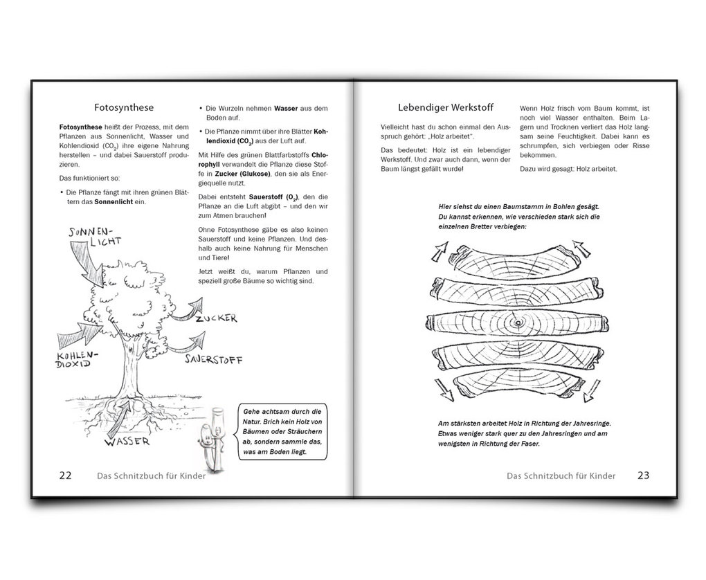 Weitere Ansicht: Das Schnitzbuch für Kinder - Mit Holzbildhauerei | Charline Alcantara