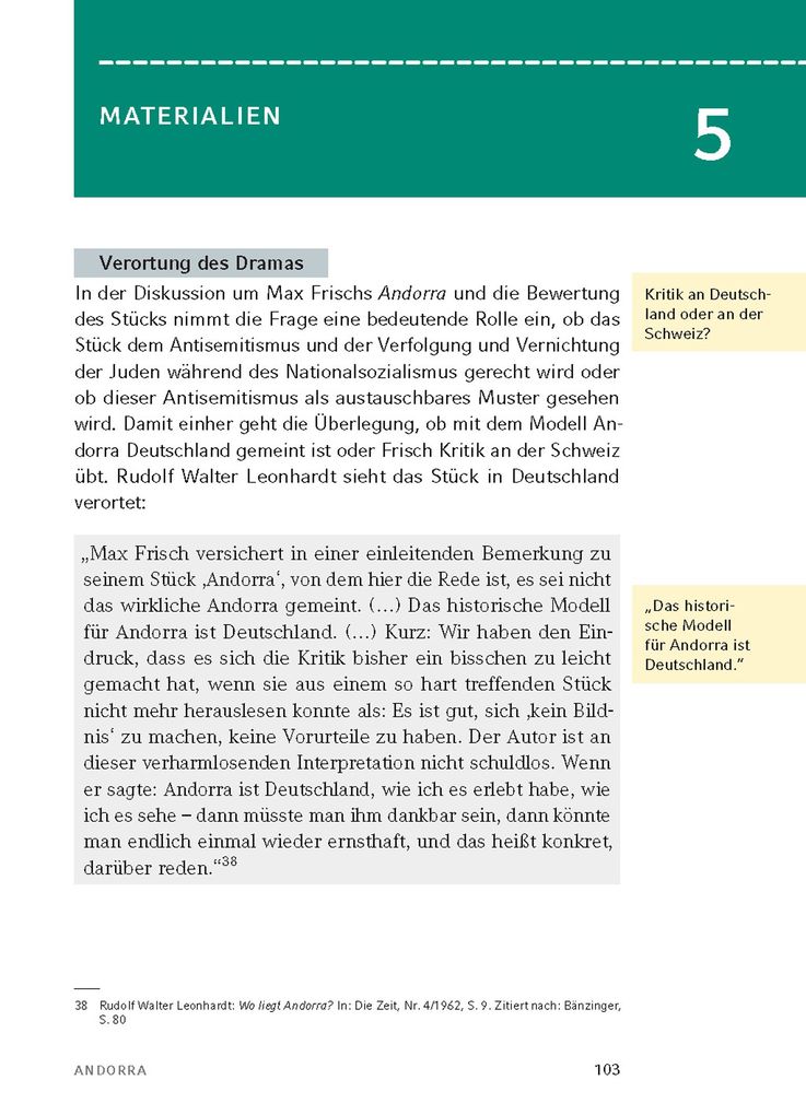 Weitere Ansicht: Andorra von Max Frisch