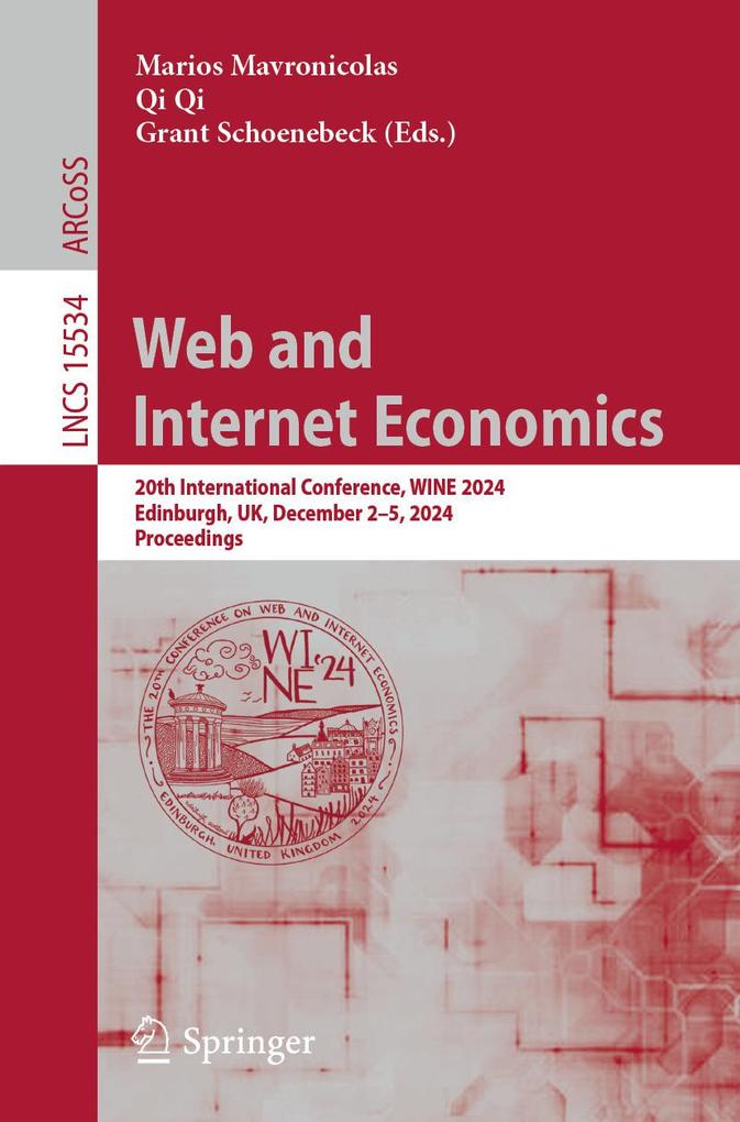 Produktbild: Web and Internet Economics
