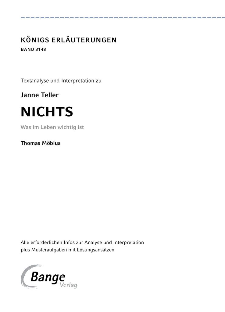 Weitere Ansicht: Nichts von Janne Teller