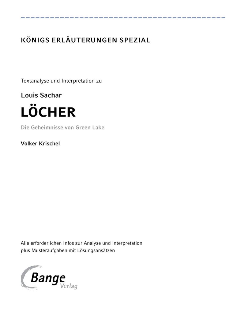 Weitere Ansicht: Löcher von Louis Sachar