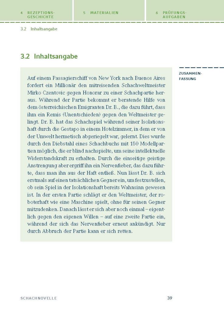 Weitere Ansicht: Schachnovelle von Stefan Zweig