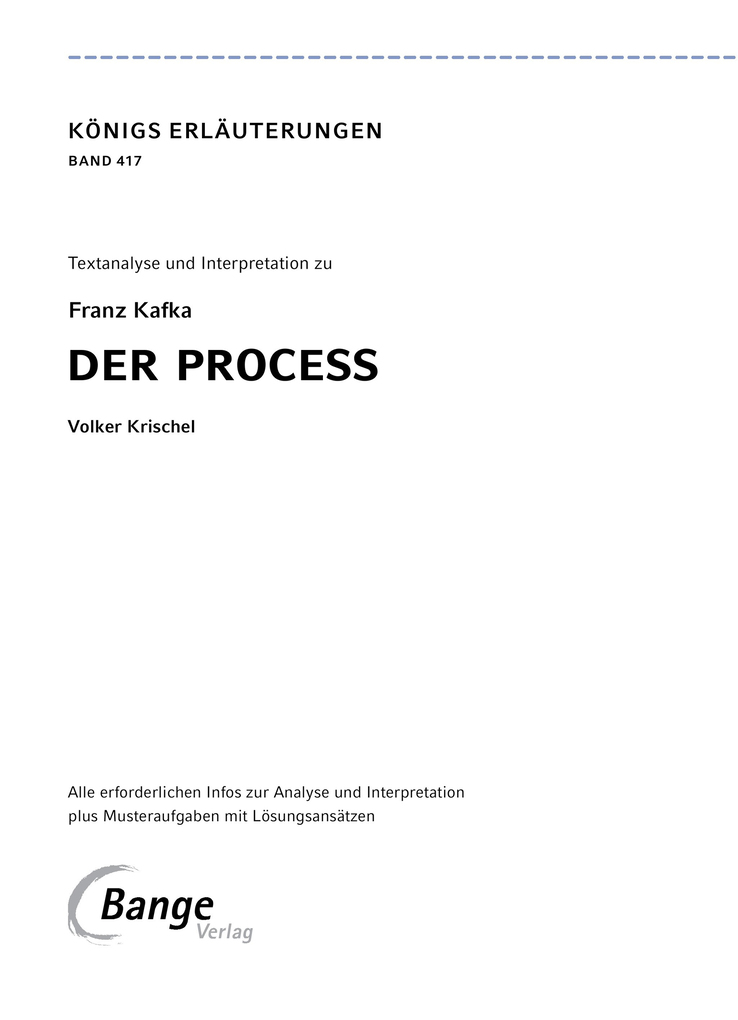 Weitere Ansicht: Der Process von Franz Kafka | Franz Kafka