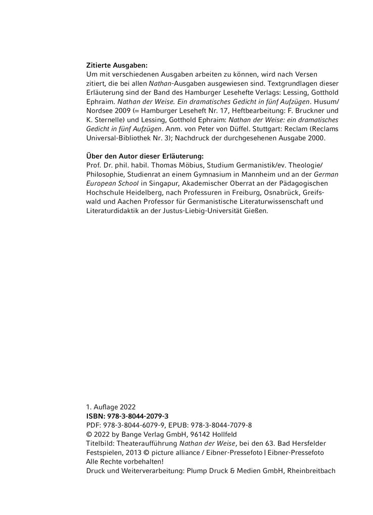 Weitere Ansicht: Nathan der Weise von Gotthold Ephraim Lessing