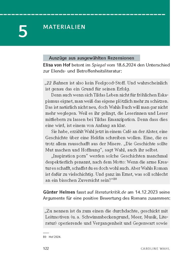 Weitere Ansicht: 22 Bahnen von Caroline Wahl | Caroline Wahl