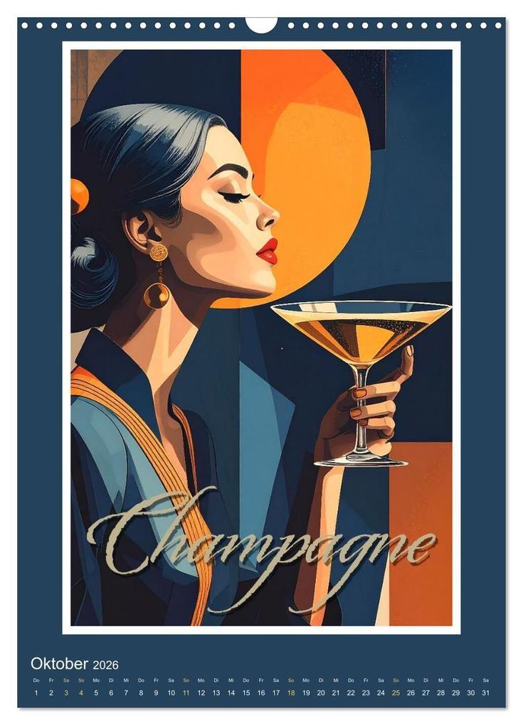 Weitere Ansicht: Art-Déco Vintage-Poster (Wandkalender 2026 DIN A3 hoch), CALVENDO Monatskalender | Calvendo, Werner Braun