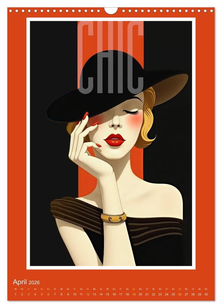 Weitere Ansicht: Art-Déco Vintage-Poster (Wandkalender 2026 DIN A3 hoch), CALVENDO Monatskalender | Calvendo, Werner Braun