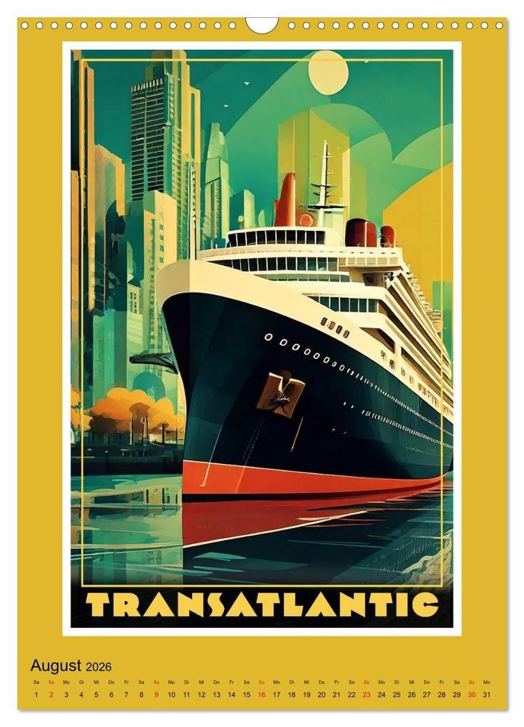 Weitere Ansicht: Art-Déco Vintage-Poster (Wandkalender 2026 DIN A3 hoch), CALVENDO Monatskalender | Calvendo, Werner Braun