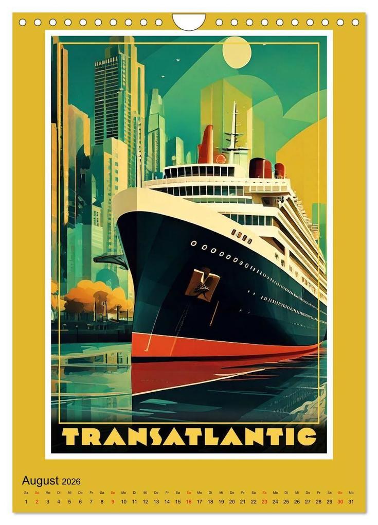 Weitere Ansicht: Art-Déco Vintage-Poster (Wandkalender 2026 DIN A4 hoch), CALVENDO Monatskalender | Calvendo, Werner Braun