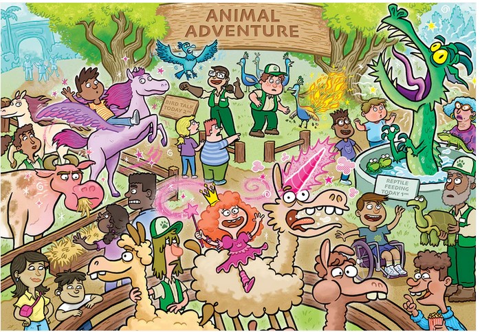 Weitere Ansicht: Wasgij Junior 3 - Märchenhafte Begegnungen! (Puzzle 240 Teile)