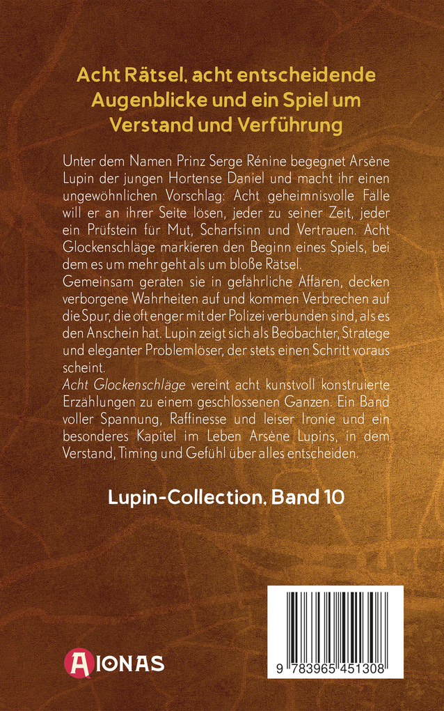 Weitere Ansicht: Arsène Lupin - Acht Glockenschläge. Detektivgeschichten | Maurice Leblanc