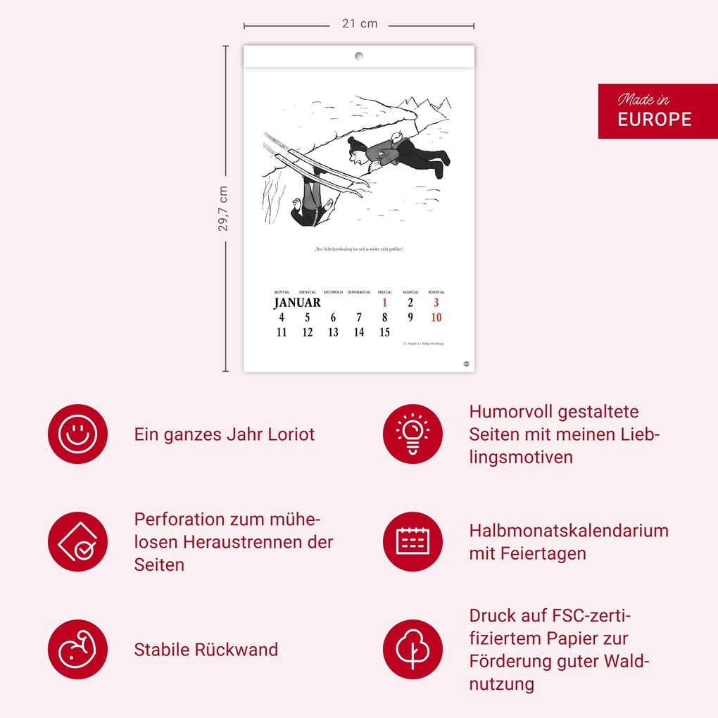 Weitere Ansicht: Loriot Heile Welt Halbmonatskalender 2027 | Loriot
