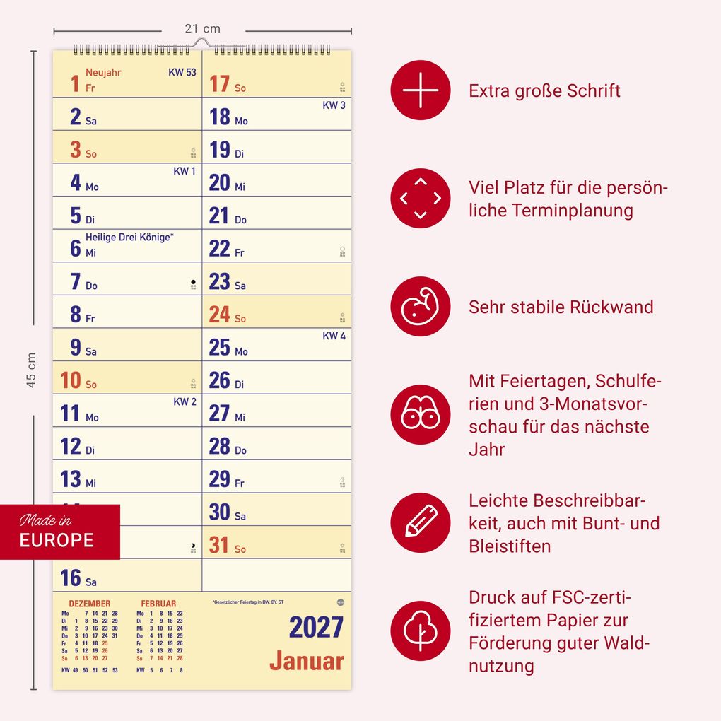 Weitere Ansicht: Großdruck Planer 2027