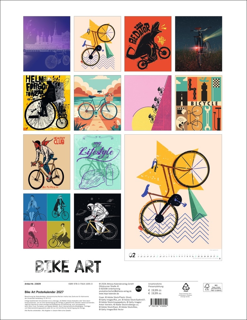Weitere Ansicht: Bike Art Posterkalender 2027