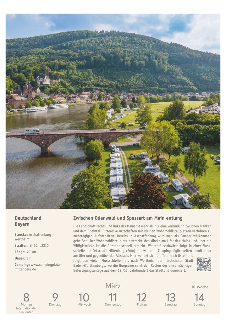 Weitere Ansicht: Campinglust Wochen-Kulturkalender 2027 - 53 unvergessliche Touren | Michael Moll