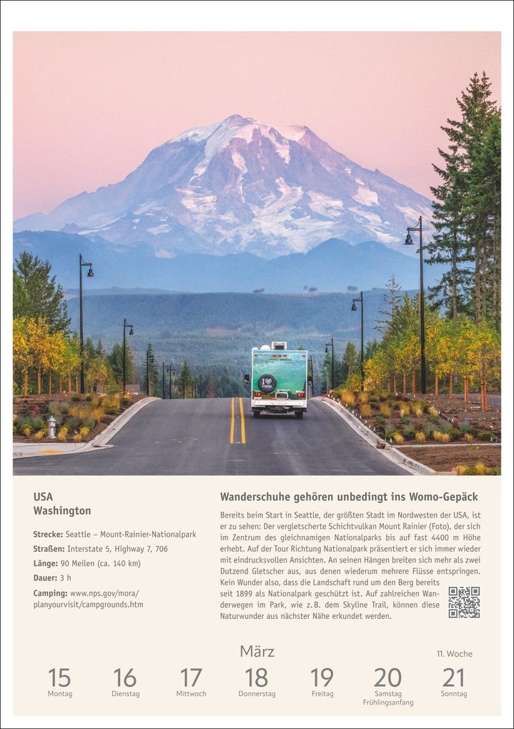 Weitere Ansicht: Campinglust Wochen-Kulturkalender 2027 - 53 unvergessliche Touren | Michael Moll