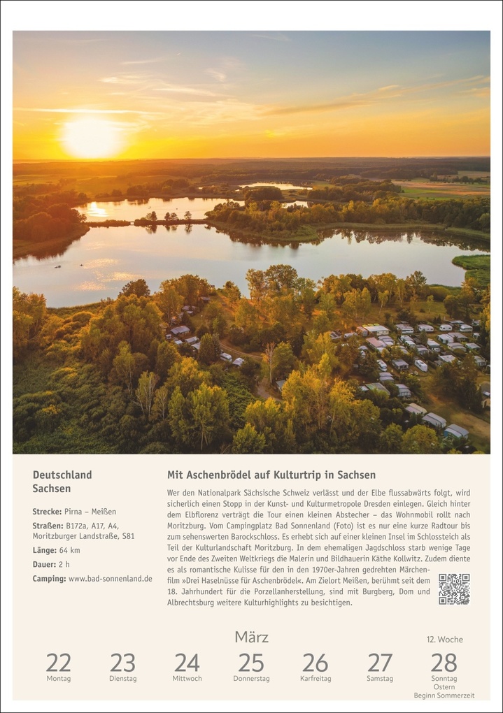 Weitere Ansicht: Campinglust Wochen-Kulturkalender 2027 - 53 unvergessliche Touren | Michael Moll