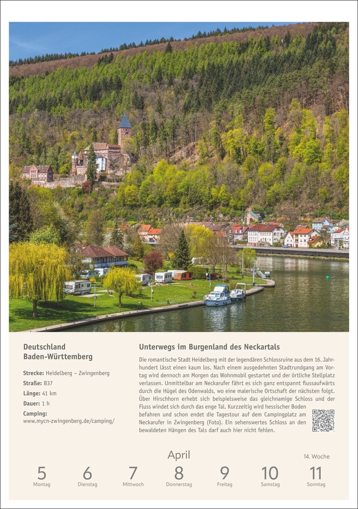 Weitere Ansicht: Campinglust Wochen-Kulturkalender 2027 - 53 unvergessliche Touren | Michael Moll