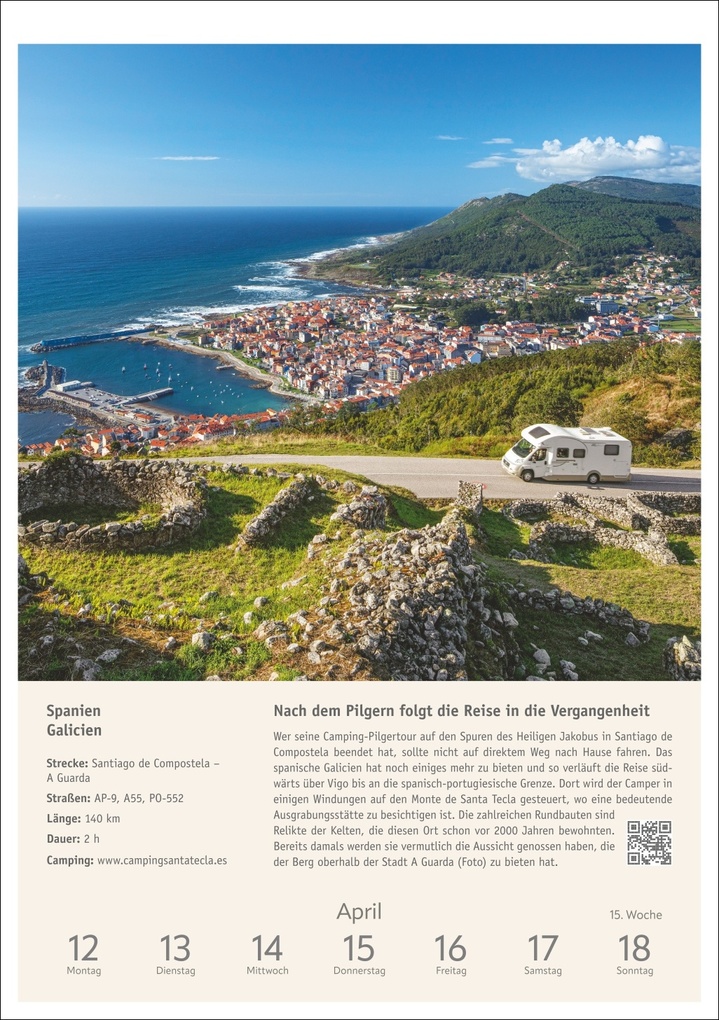 Weitere Ansicht: Campinglust Wochen-Kulturkalender 2027 - 53 unvergessliche Touren | Michael Moll