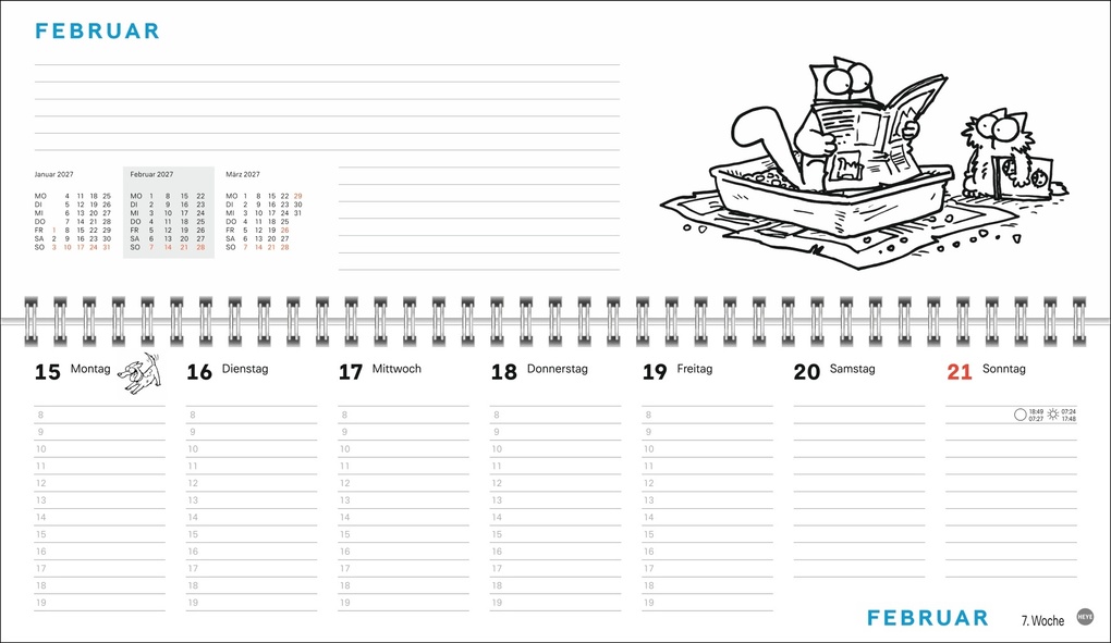 Weitere Ansicht: Simons Katze Büroplaner 2027 | Simon Tofield