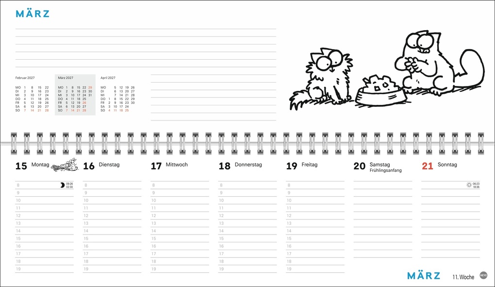 Weitere Ansicht: Simons Katze Büroplaner 2027 | Simon Tofield
