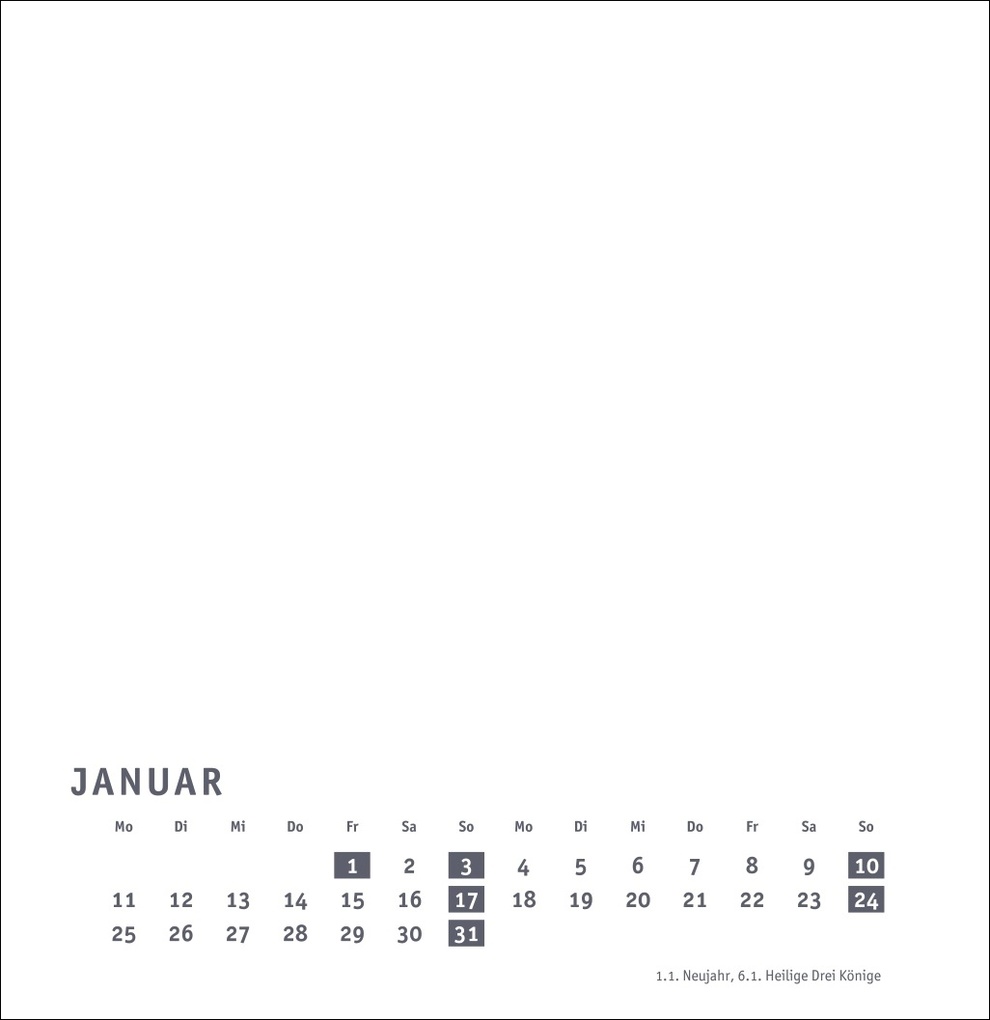 Weitere Ansicht: Premium-Bastelkalender weiß groß 2027