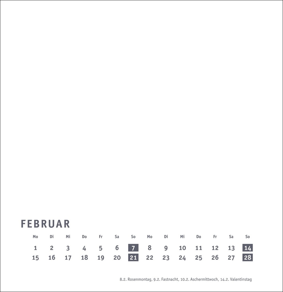 Weitere Ansicht: Premium-Bastelkalender weiß groß 2027