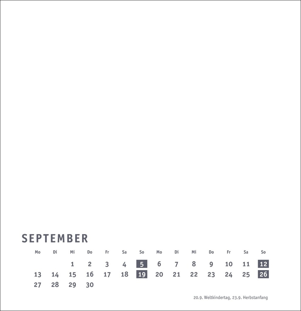 Weitere Ansicht: Premium-Bastelkalender weiß groß 2027