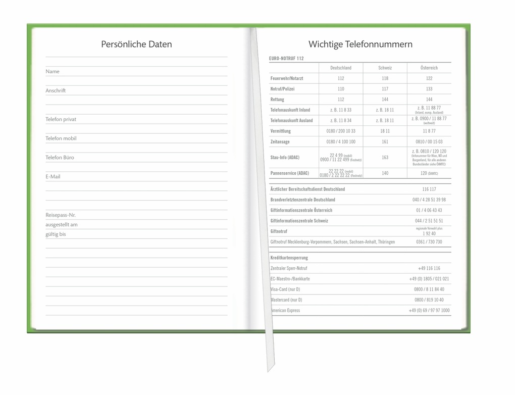 Weitere Ansicht: Kalenderbuch A6 grün 2027